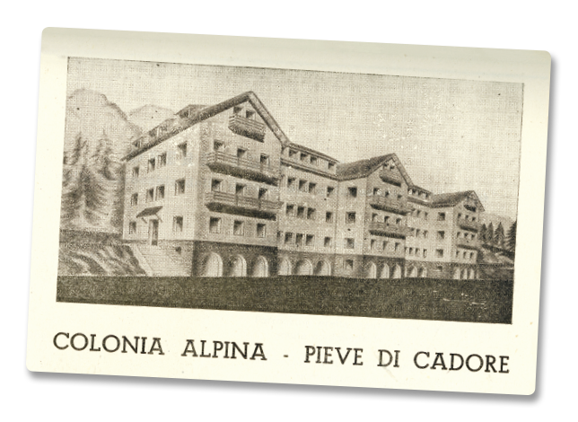 Disegno Colonia Alpina Pieve di Cadore 1947